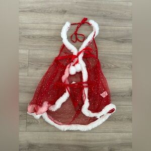 Festive Sheer Robe with Matching Panty (unworn!)
